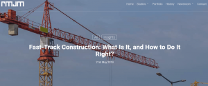screenshot of blog article