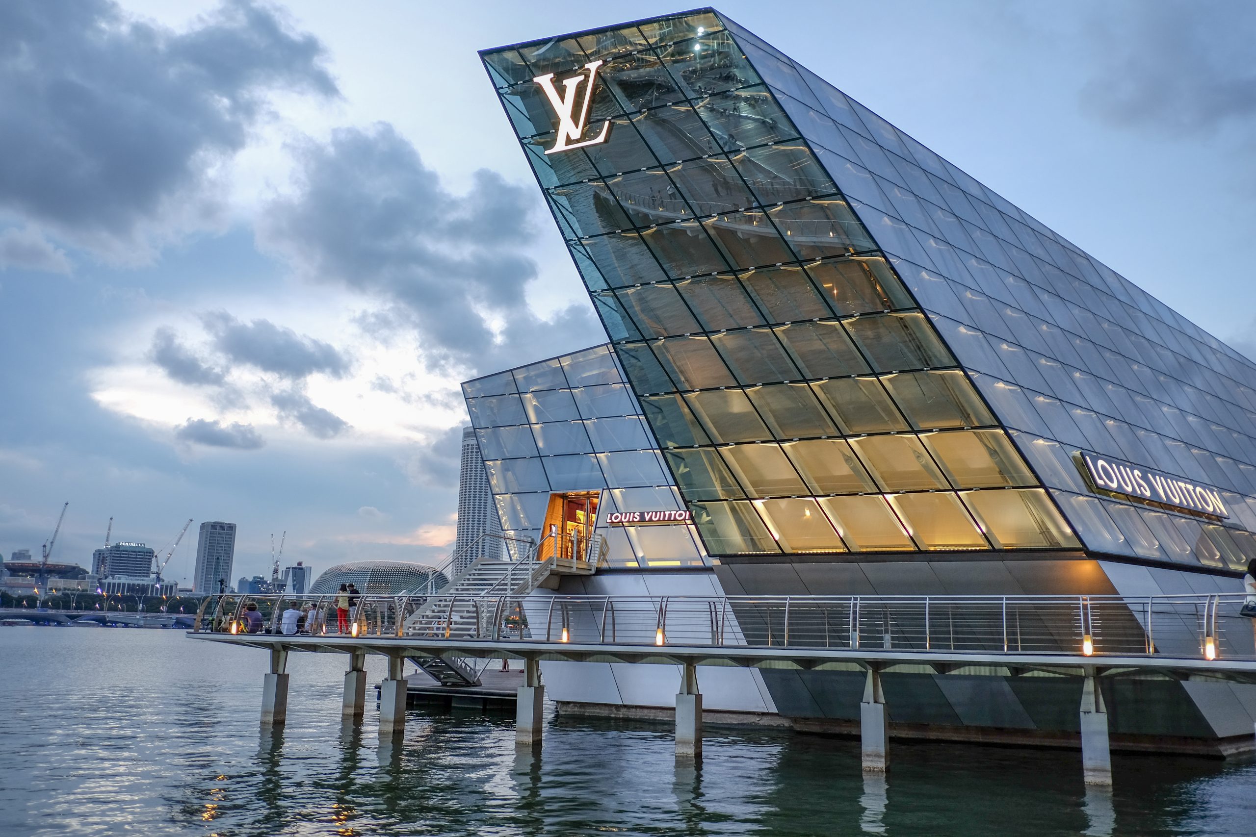 The Futuristic Building of Louis Vuitton Store in Marina Bay Fro